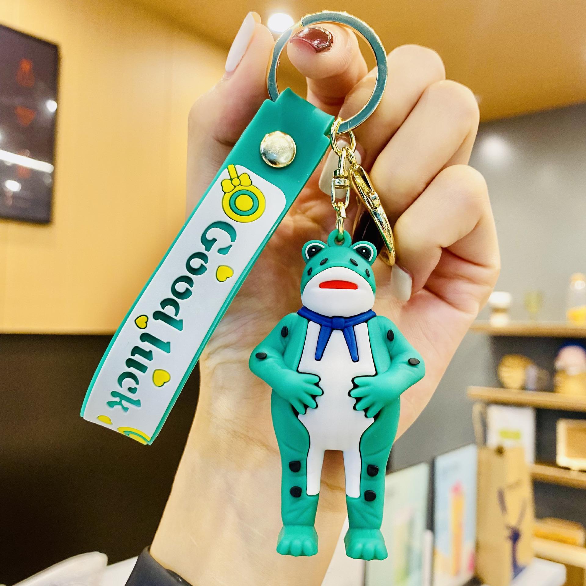 Wholesale Frog Plastic Keychain Unzip